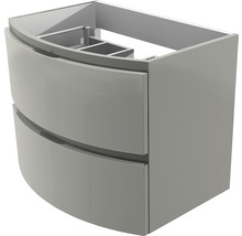 Tvättställsskåp BADEN HAUS Vague ljusgrå blank 69 cm