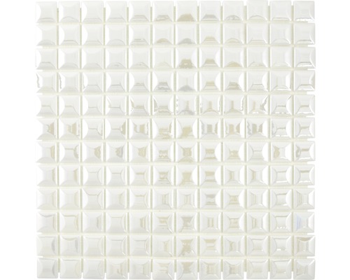 Mosaik glas Sandy 22 Quadrat eco 31,5x31,5 cm vit