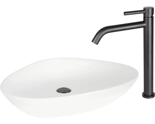 Tvättställ av keramik med blandare