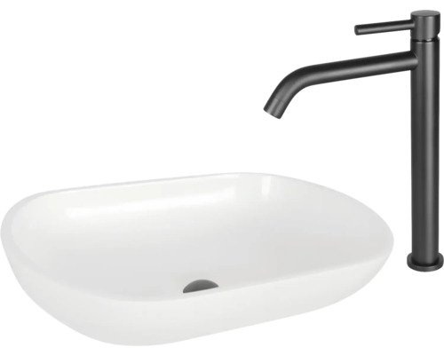 Tvättställ av keramik med blandare