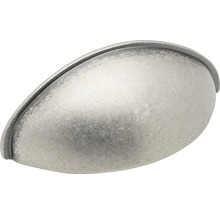 Möbelhandtag i metall i snäckform