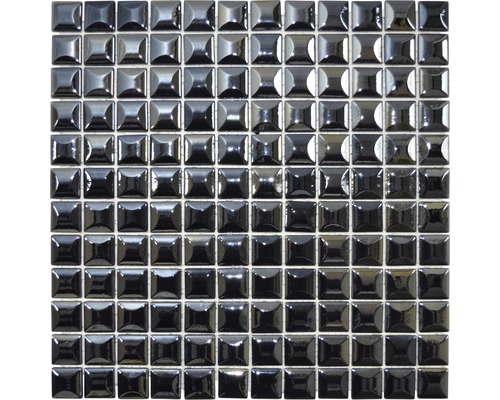 Mosaik glas Sandy 28 Quadrat eco 31,5x31,5 cm svart