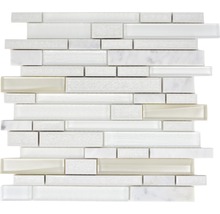 Mosaikplatta av glas och sten