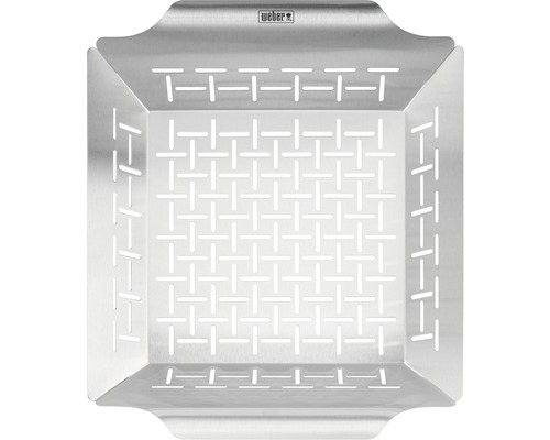 Weber logotyp grönsakskorg av rostfritt stål