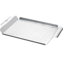 Perforerad grillpanna av metall med Weber Logo