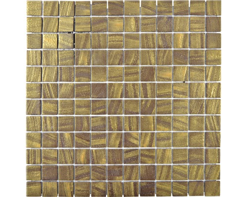 Mosaik glas Tina 05 Quadrat eco 31,5x31,5 cm satin gold