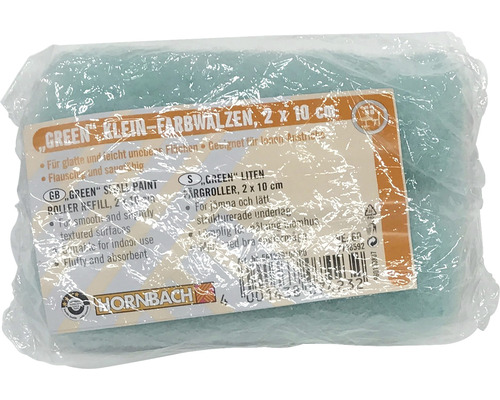 Förpackning med två små färgrollers, 10 cm vardera, lämpliga för släta ytor