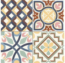 Dekorativa plattor med geometriska och blommiga mönster för inomhusbruk