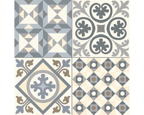 Kakel med olika mönster
