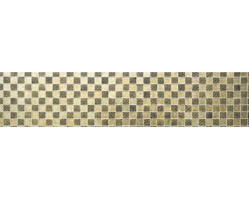 Fyrkantiga mosaikplattor av glas i schackrutigt mönster