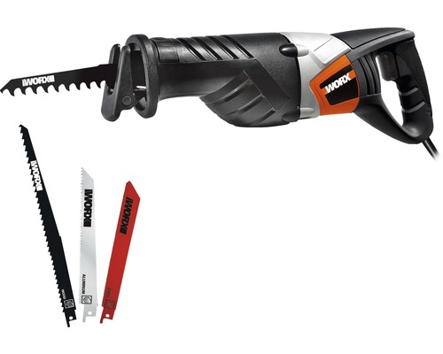 Worx tigersåg med sågblad för trä, aluminium och stål