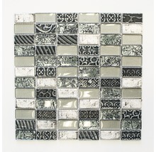 Mosaikplatta av glas och sten för vägg och golv