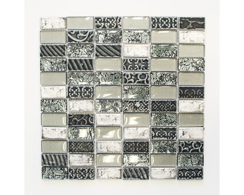 Mosaik glas XCM CRS2 silver 30 x 30 cm