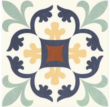 Dekorativ golvplatta med blommönster