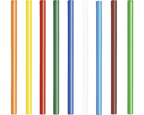 Set med flerfärgade plaststavar