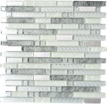 Mosaikplatta med glas- och stenutseende