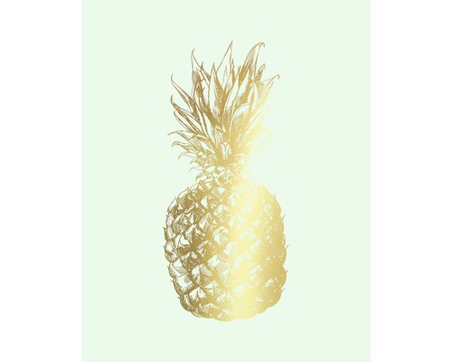 Poster Pineapple Gold 40x50cm