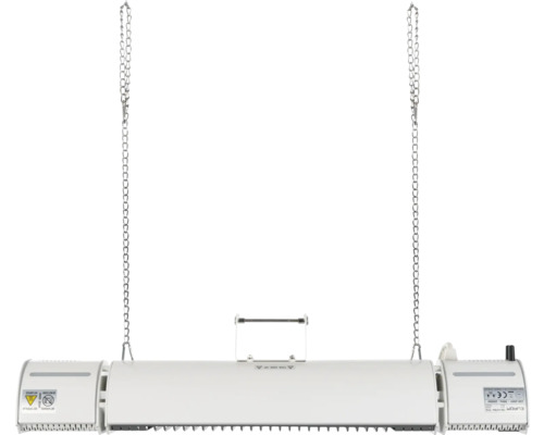 Vit värmelampa för inomhusbruk med kedjeupphängning