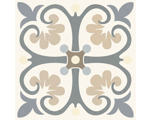 Dekorativ platta med blommönster