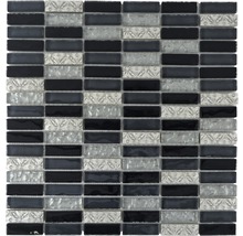 Mosaikplatta med glasmosaik i rektangulär form