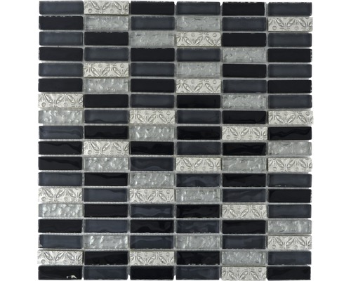 Mosaik glas XCM SM108 29,8x30,4 cm silver