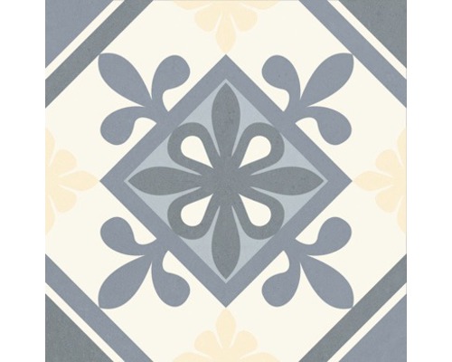 Dekorativ golvplatta med blommönster