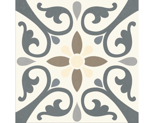 Dekorativ platta med blommönster