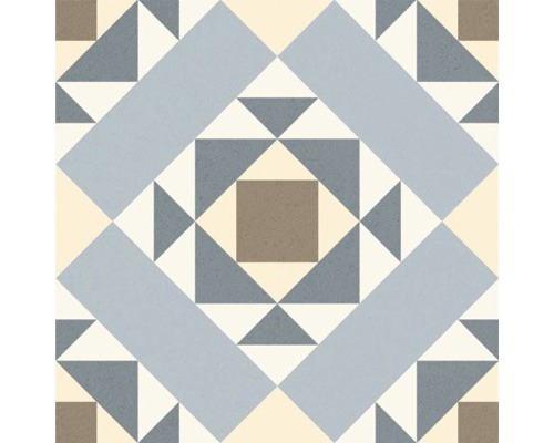 Dekorativ golvplatta med geometriskt mönster