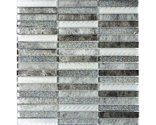 Mosaik glas XCM ST DS silver 29,8 x 30,4 cm