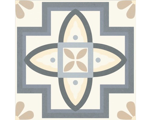 Dekorativ golvplatta med geometriskt mönster