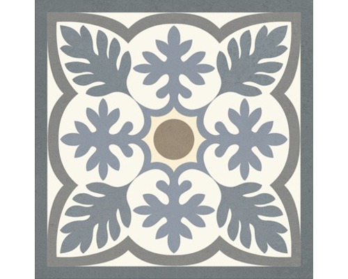 Dekorativ golvplatta med blommönster