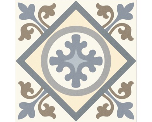 Dekorativ golvplatta med geometriskt mönster