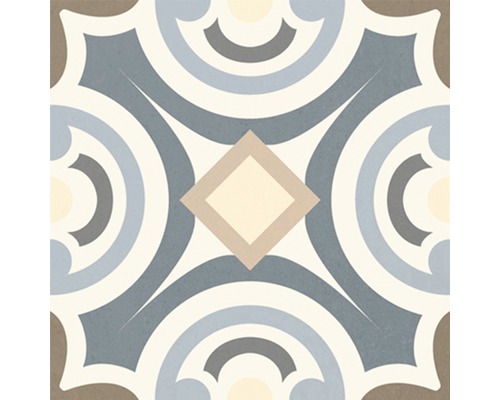 Dekorativ kakelplatta med geometriskt mönster