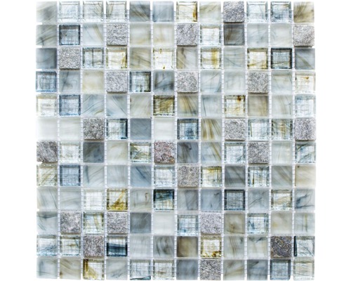 Mosaik glas XCR 2505 grå 30,2 x 30,2 cm