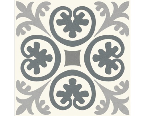 Fyrkantig platta med blommönster