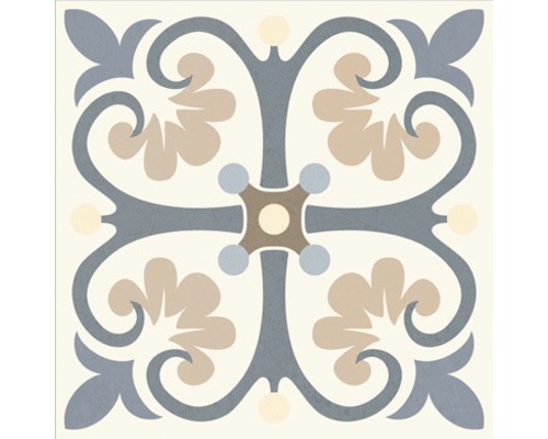 Dekorativ golvplatta med blommönster