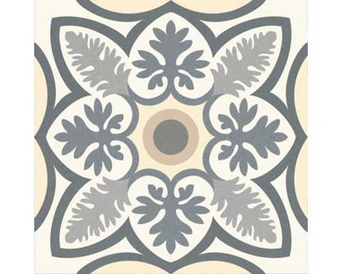 Dekorativ golvplatta med ornamentalt mönster