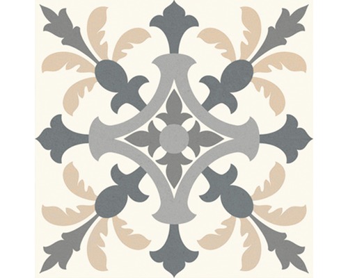 Dekorativ golvplatta med blommönster