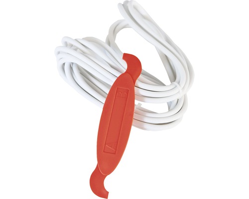 Vit värmekabel med termostat