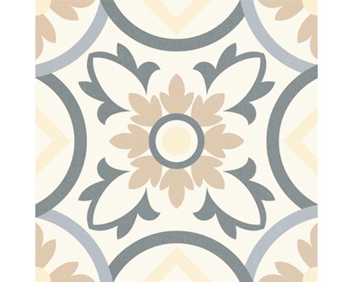 Dekorativ golvplatta med blommönster