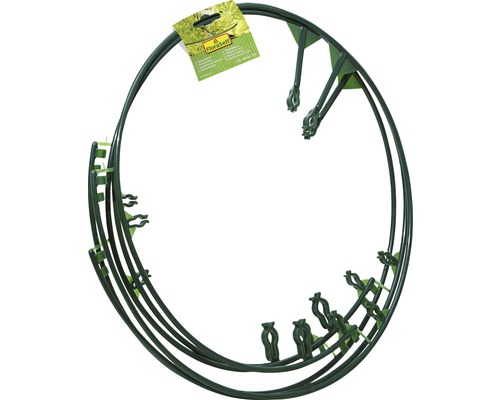 Växtstödring av plast med växtclips