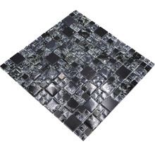 Mosaikplatta med glas- och stenutseende