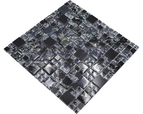 Mosaikplatta med glas- och stenutseende