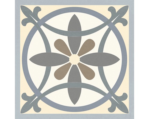 Fyrkantig platta med blommönster