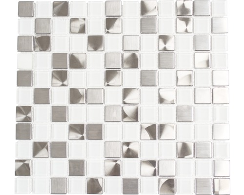 Mosaik aluminium XAM A441 vit blank 32,7x30,2 cm
