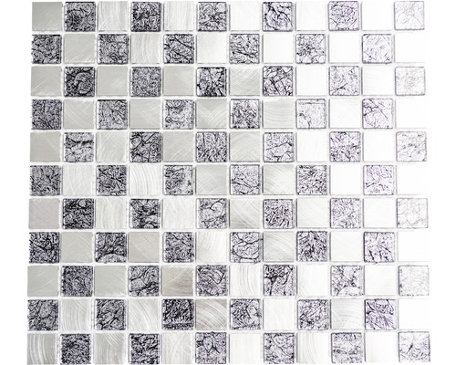 Mosaik aluminium silver blank 32,7x30,2 cm