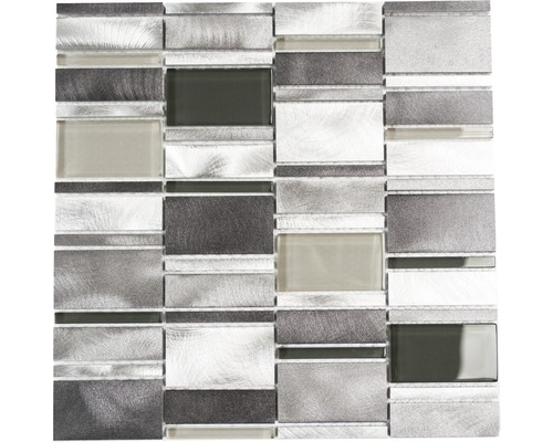 Mosaik aluminium silver blank 30,1x30,1 cm