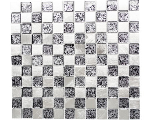 Mosaik aluminium silver blank 32,7x30,2 cm