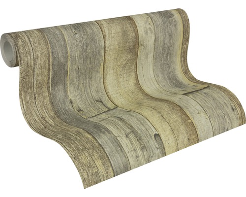 Tapetrulle med träutseende