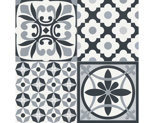 Dekorativa plattor med olika mönster